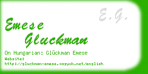 emese gluckman business card